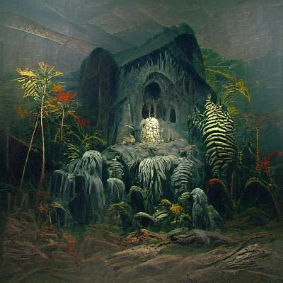 Horror Jungle Temple Inspired by Gustave Doré