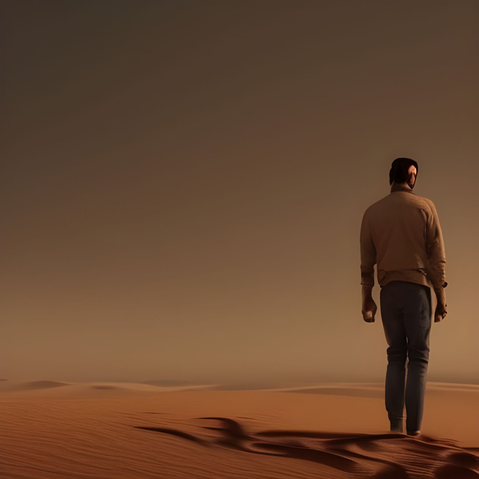 A happy bachelor stranded in the desert I