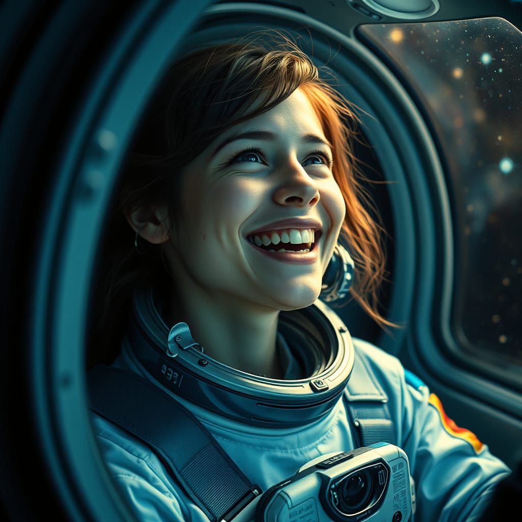 Ethereal Astronaut Finds Freedom