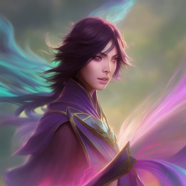 Rukia Portrait in Hyperdetailed Splash Art Style