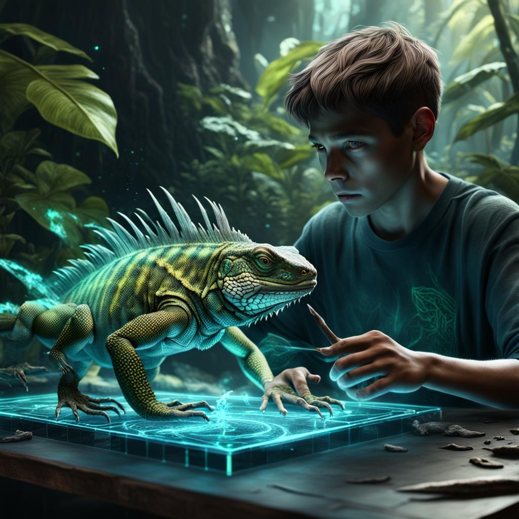 Iguana Hologram
