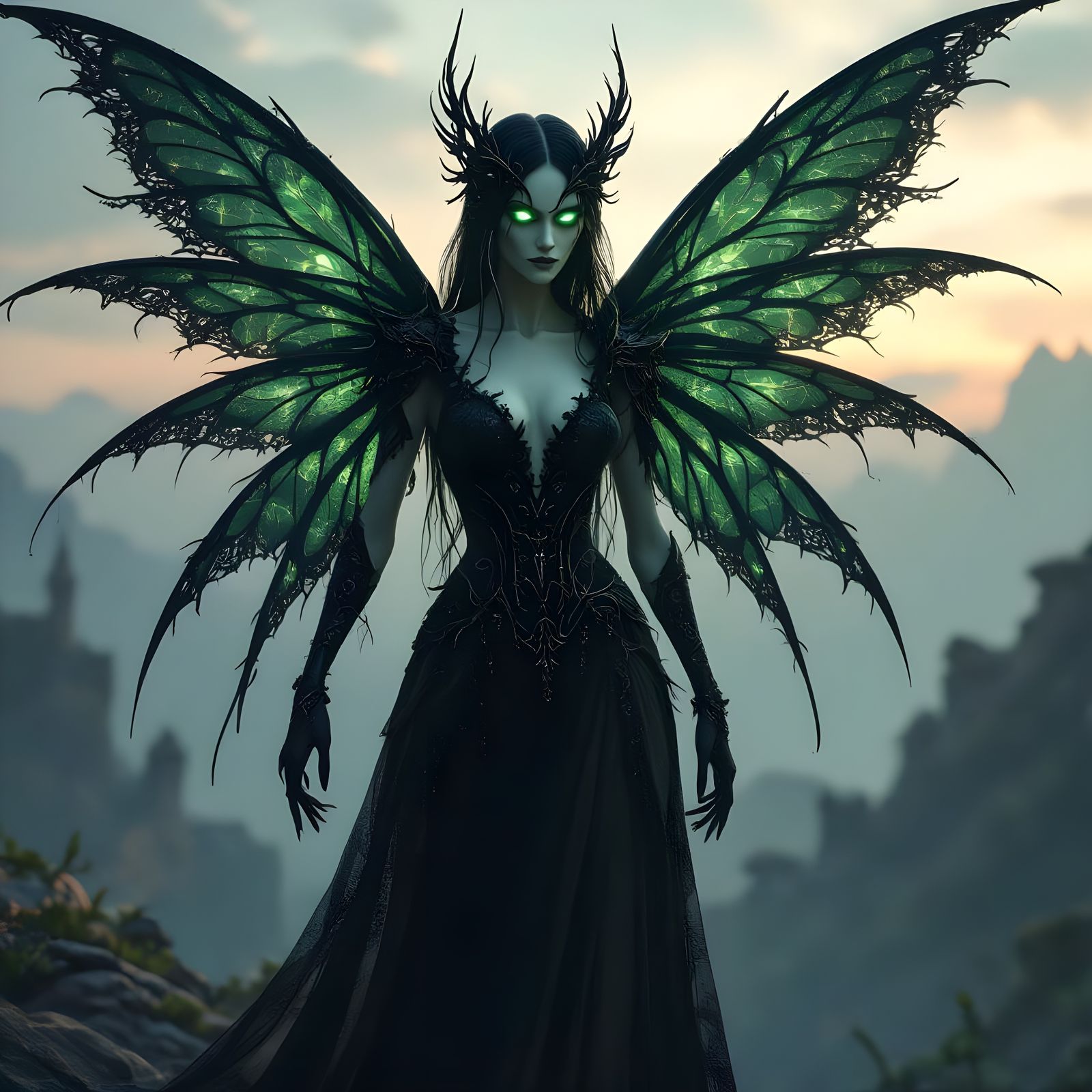Ethereal Death Fairy with Knife Wings