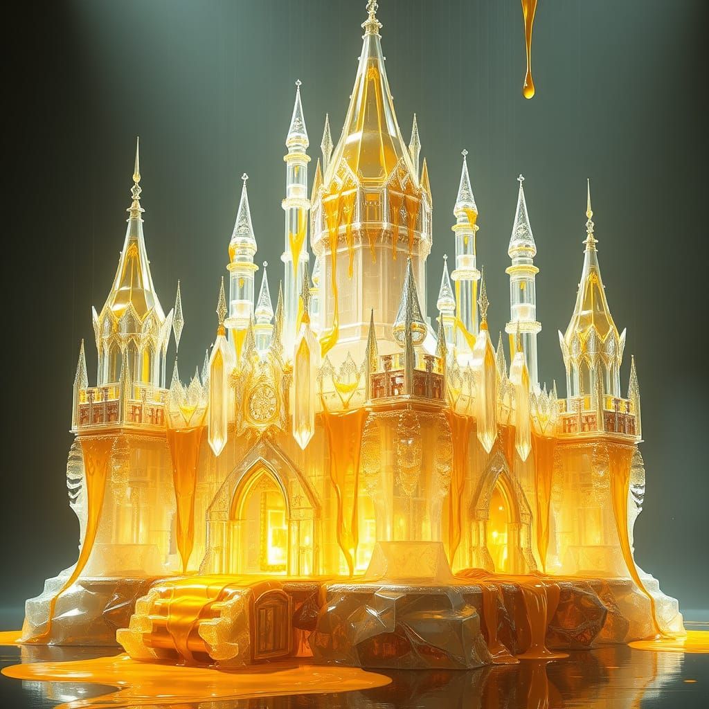 Glass Castle Drips Molten Honey in Golden Light