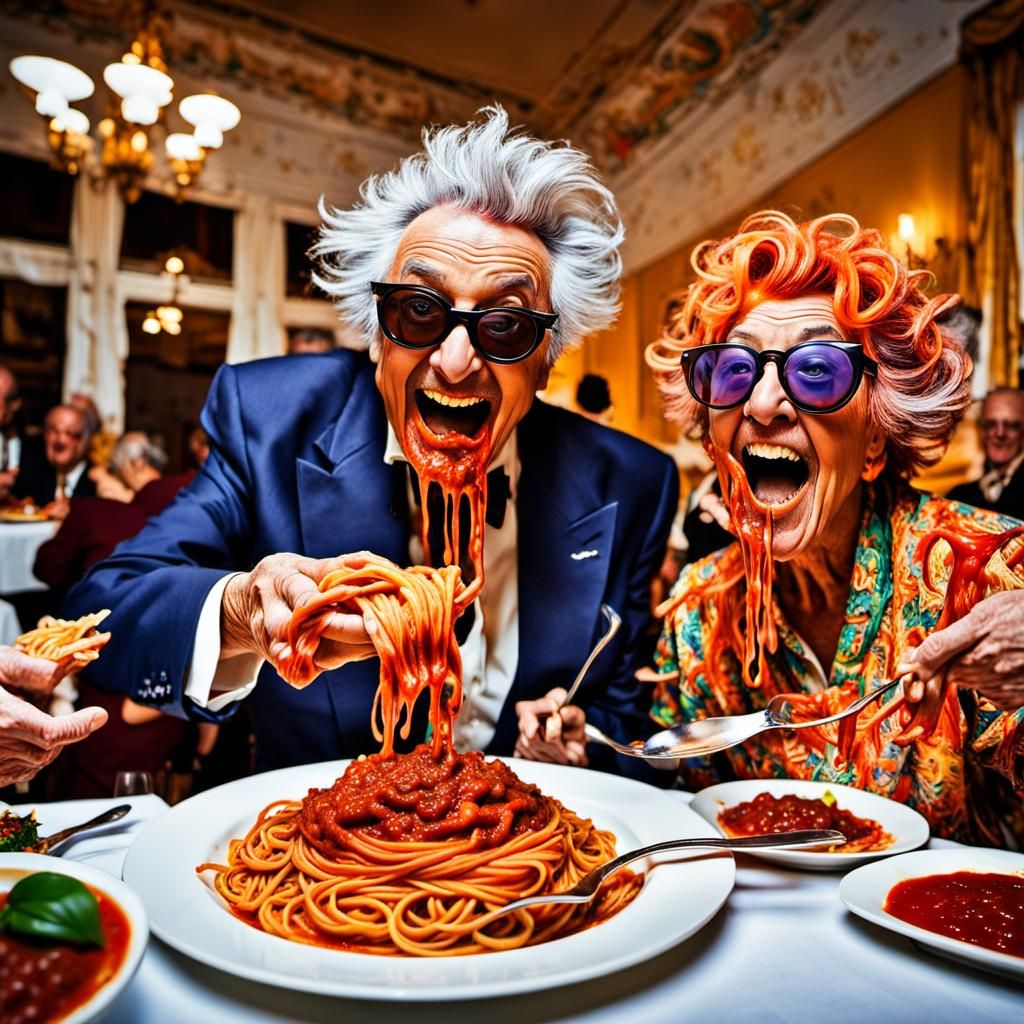 Nursing Home Pasta Fight: Psychedelic Art