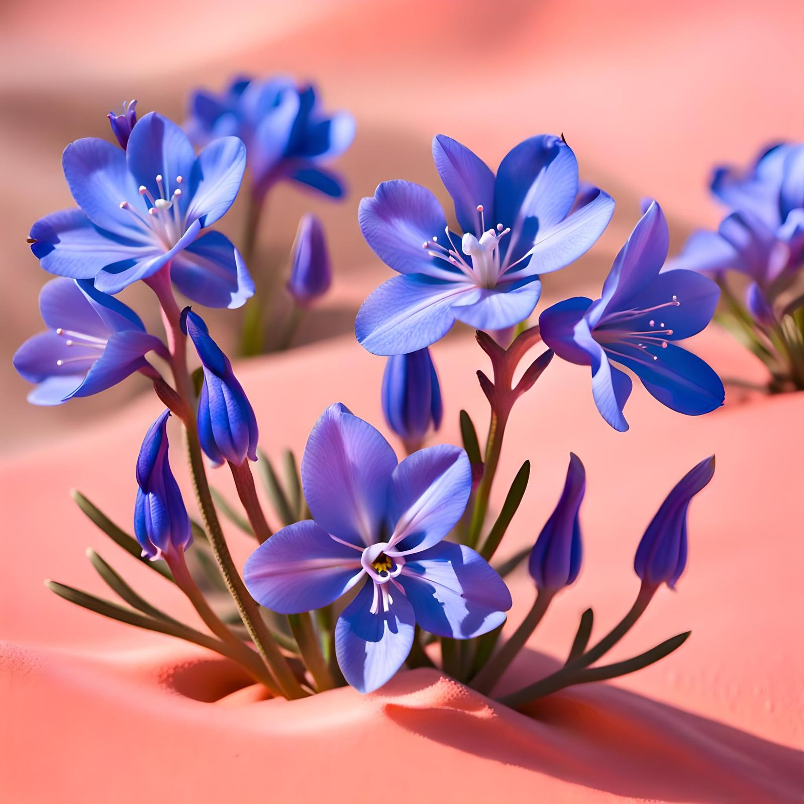 Desert Bluebells in Coral Pink Sand