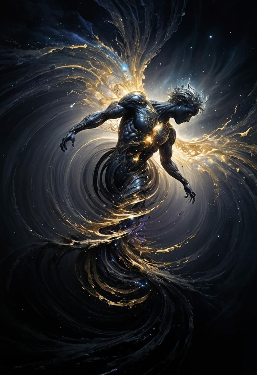 Surreal Cosmic Spirit Disintegrates into Void