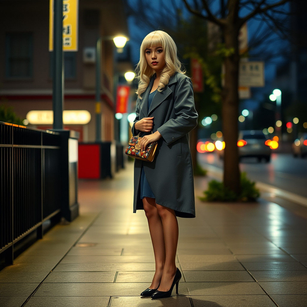 Cinematic Crossdressing Portrait in Wong Kar-wai Style