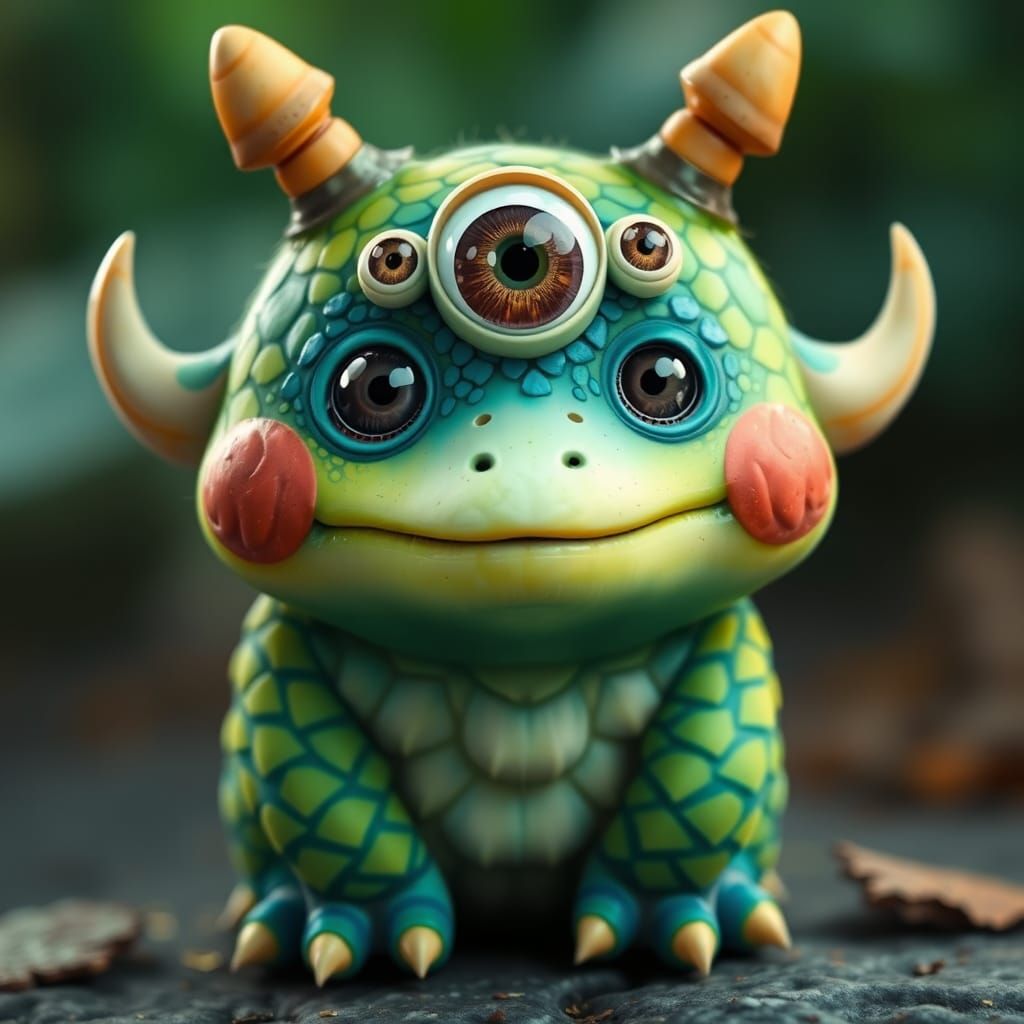 Whimsical Creature with Soft, Rounded Features