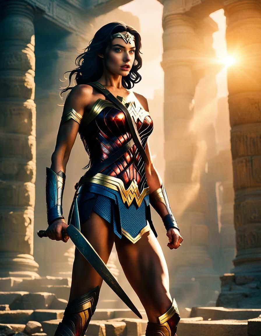 Wonder Woman: Athletic Superheroine in Cinematic Style
