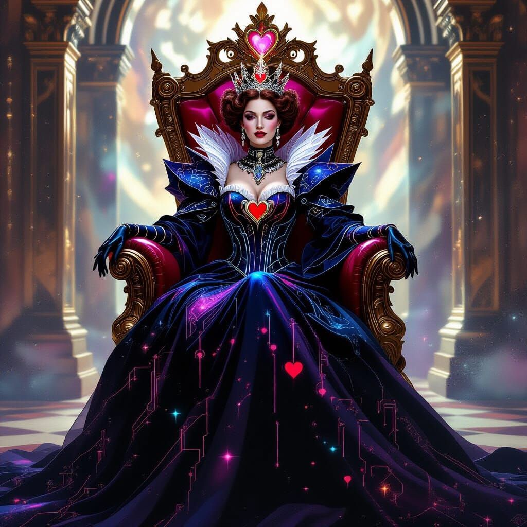 Intergalactic Empress Queen of Hearts on Stardust Throne