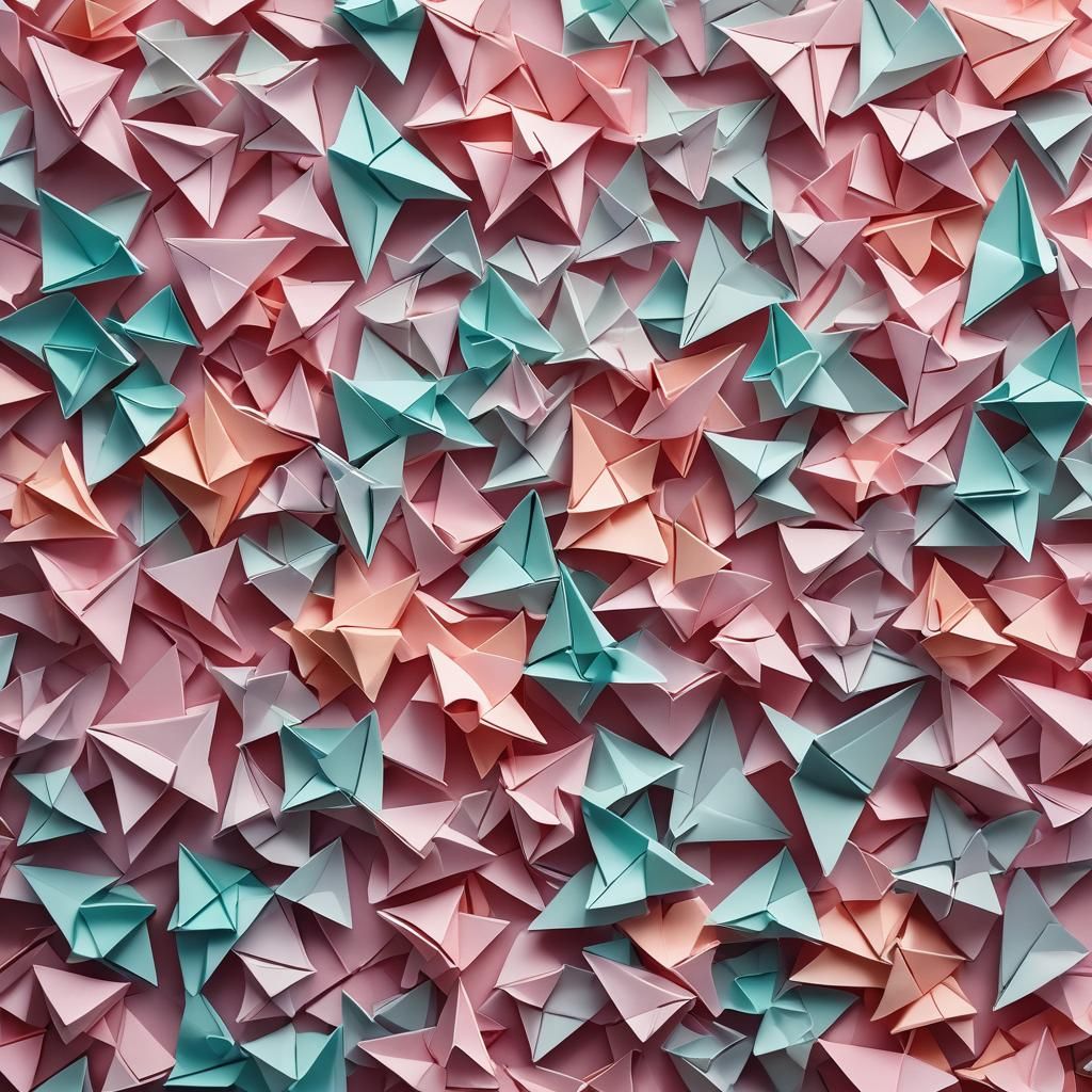 Intricate Origami Art in Dreamlike Macro Photography