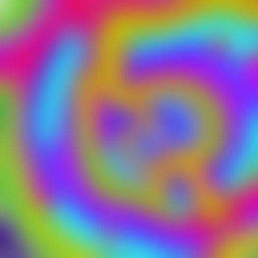 Vibrant Psychedelic Swirl of Colors and Patterns