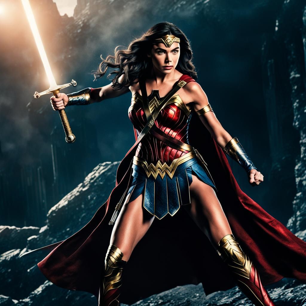 Wonder Woman Cape Digital Matte Painting