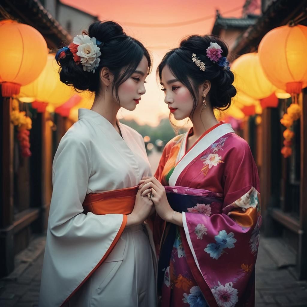 Lesbian Geisha Love