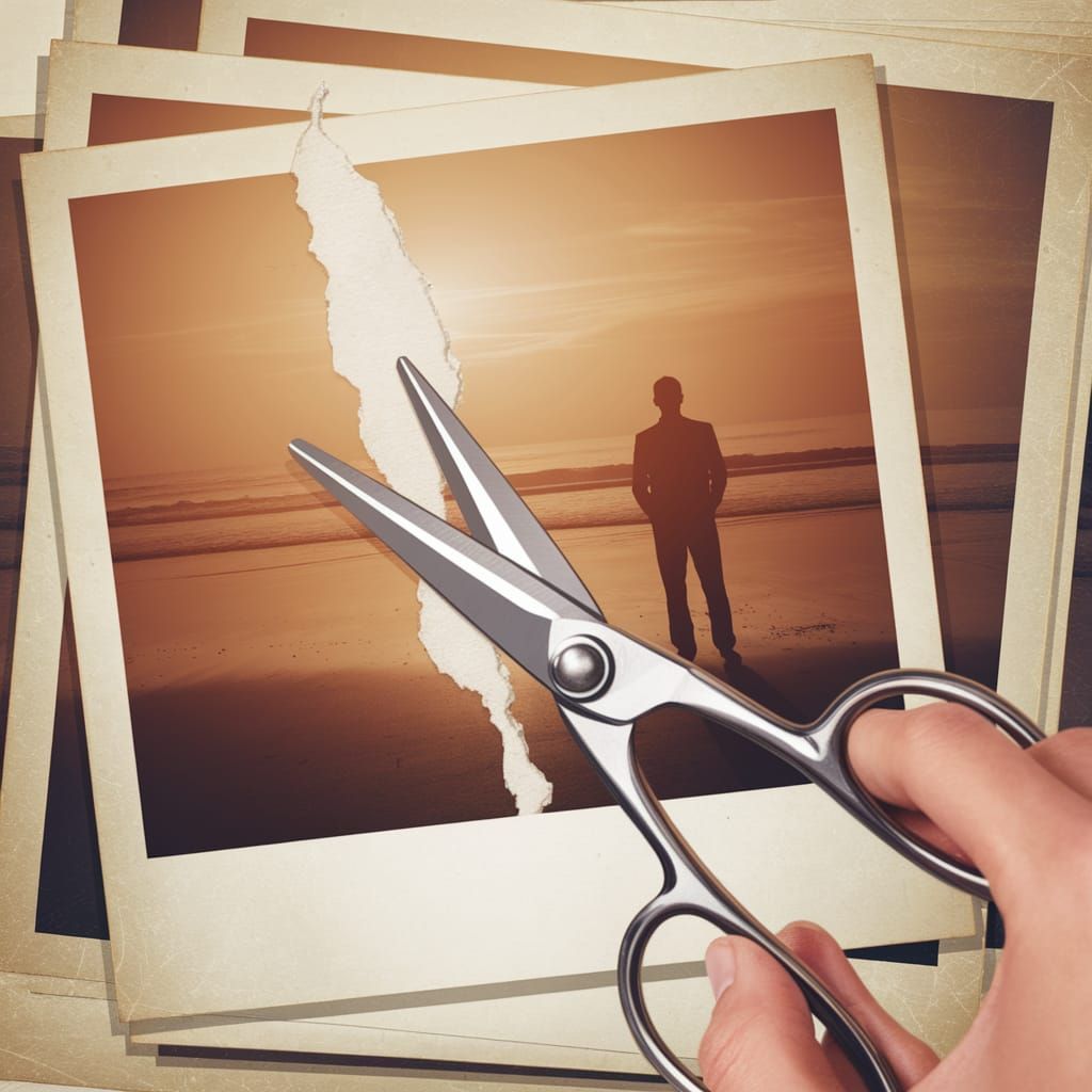 Scissors Removing Man From Beach Photo