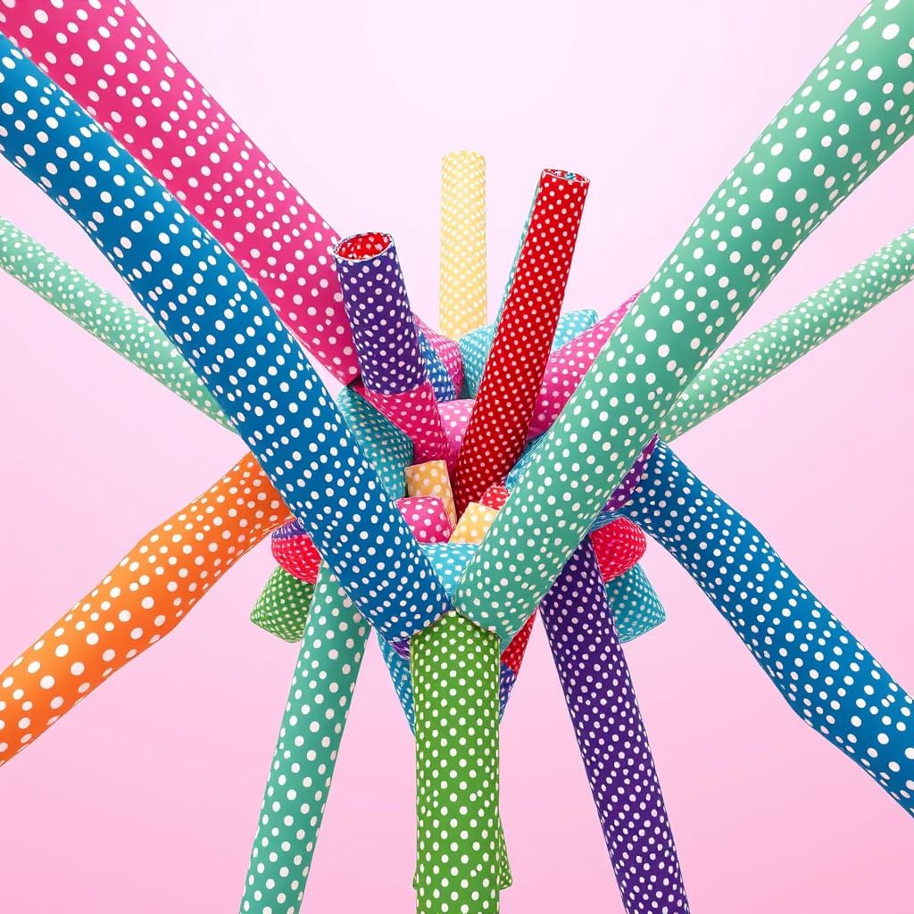 Escheresque Polka Dot Beams in Impossible Geometry