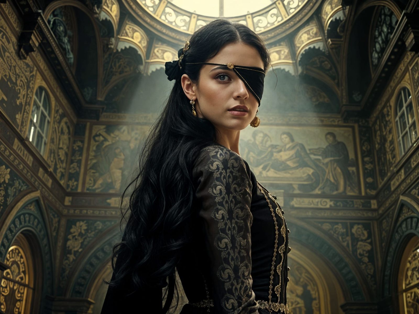 17th Century Ottoman Princess in Elegant Portrait