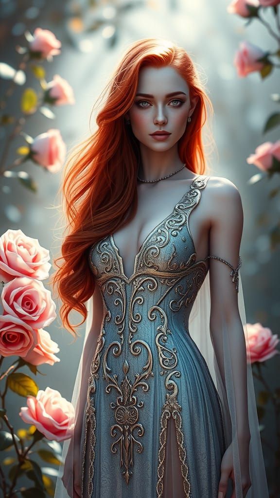 Ethereal Fantasy Goddess in Vibrant Colors