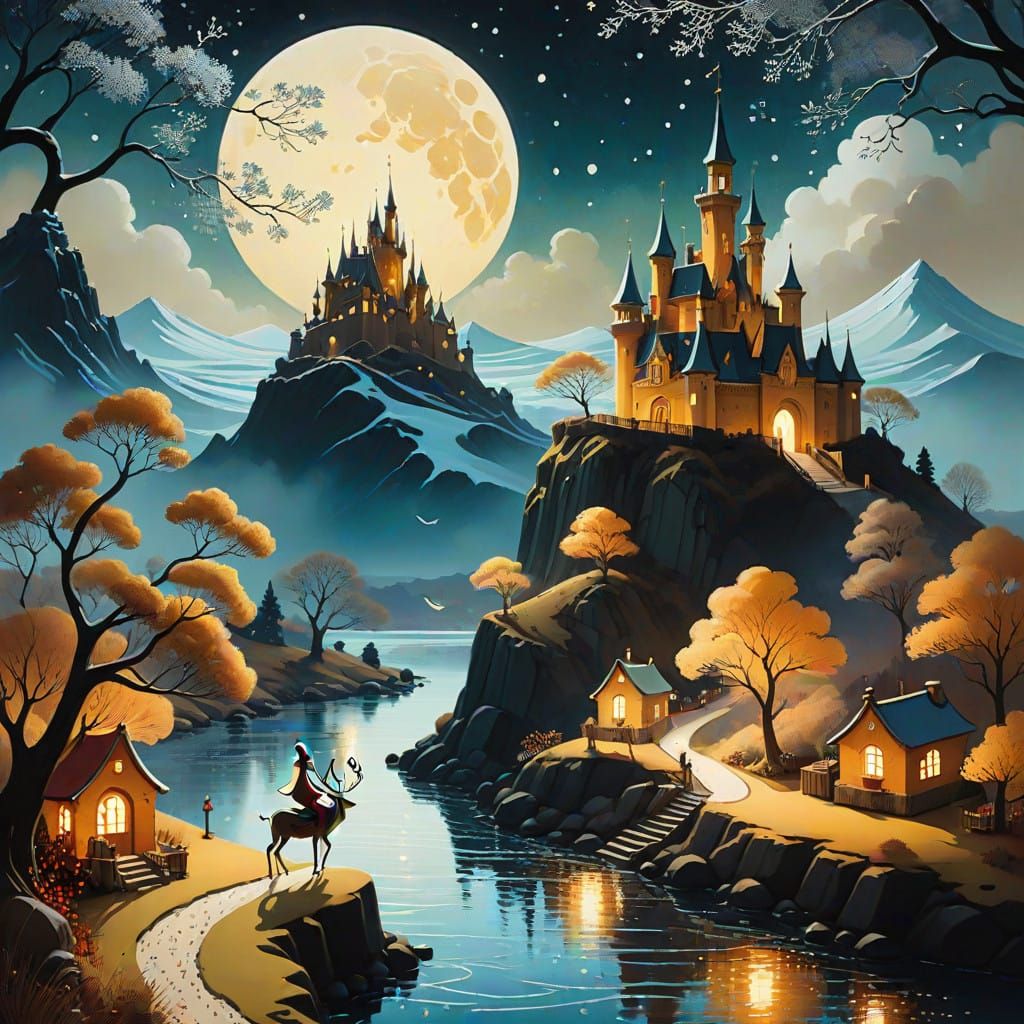 Whimsical Christmas Fantasy in Earthy Aesthetic