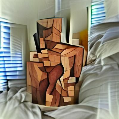 Cubist Morning Wood Abstract