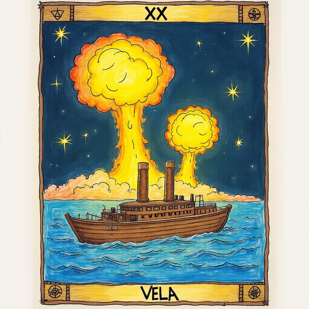 Tarot Card Style Africa Map with Explosions