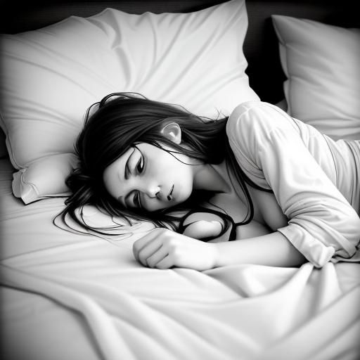 lying in bed, tangled in sheets, with a look of both exhaustion and wonder.