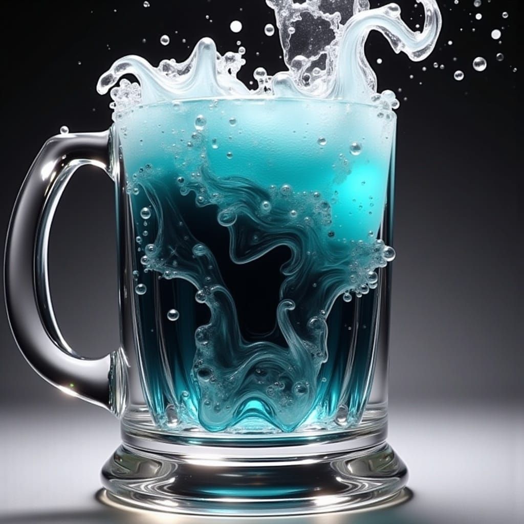 Swirling Elixir Fills Crystal Tankard