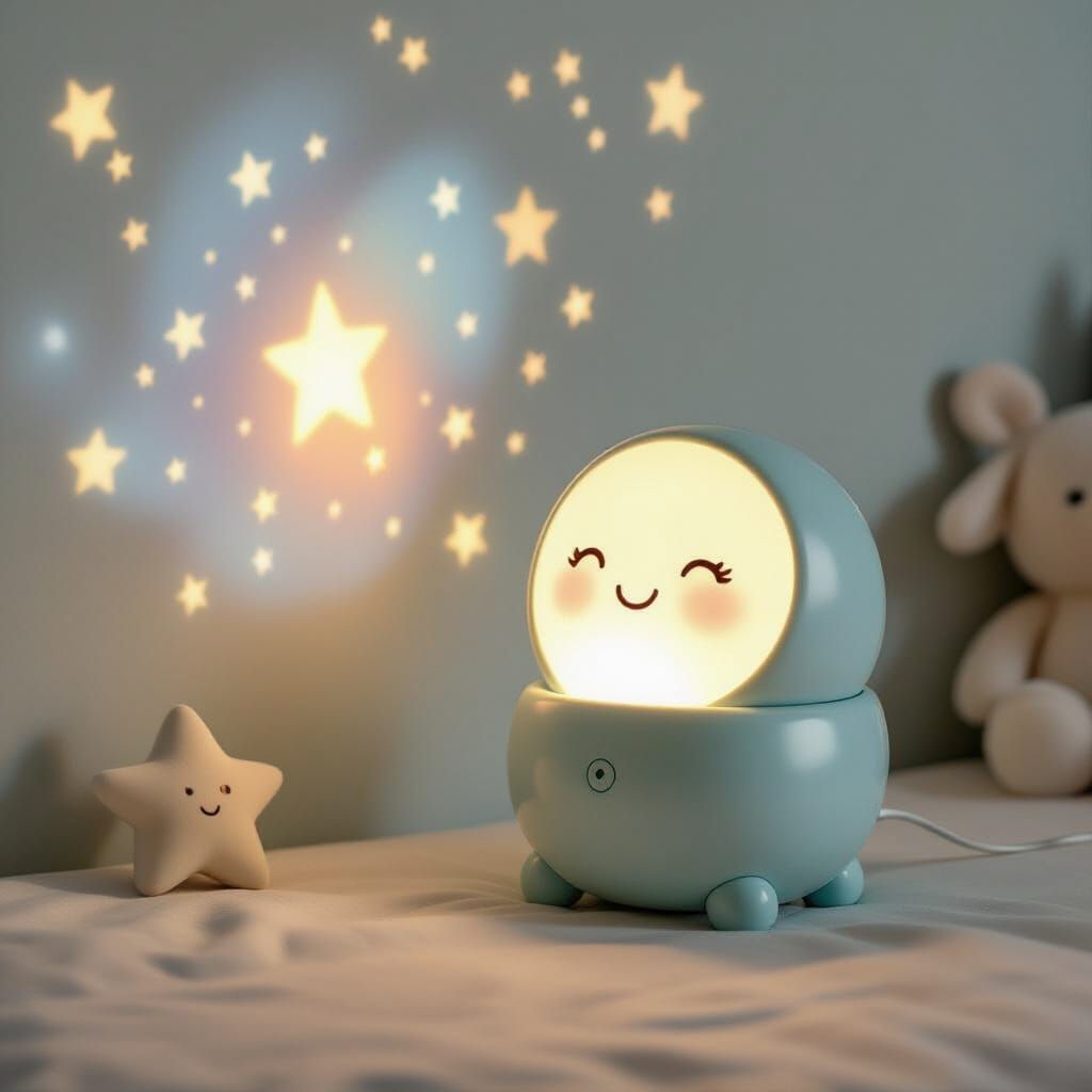 Whimsical Moon Star Projector for Nursery
