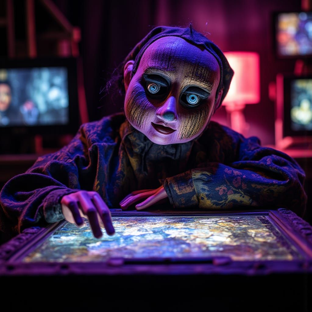 Pixelino: Digital Artist in Commedia Style