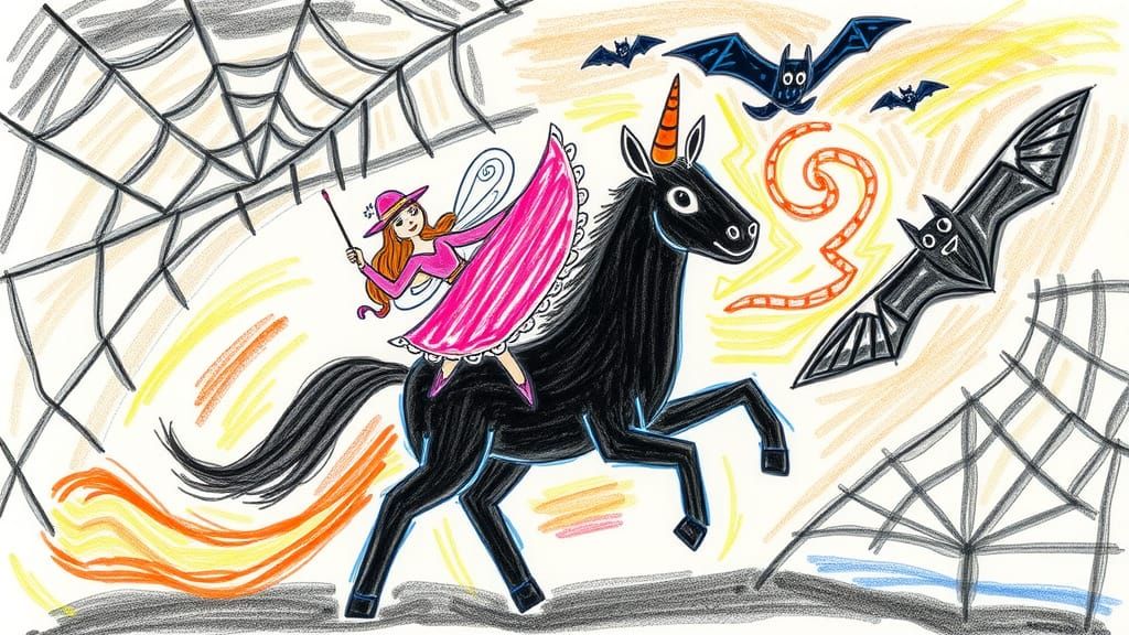 Badly drawn Crude, child-like drawing, crayons style,  winge...