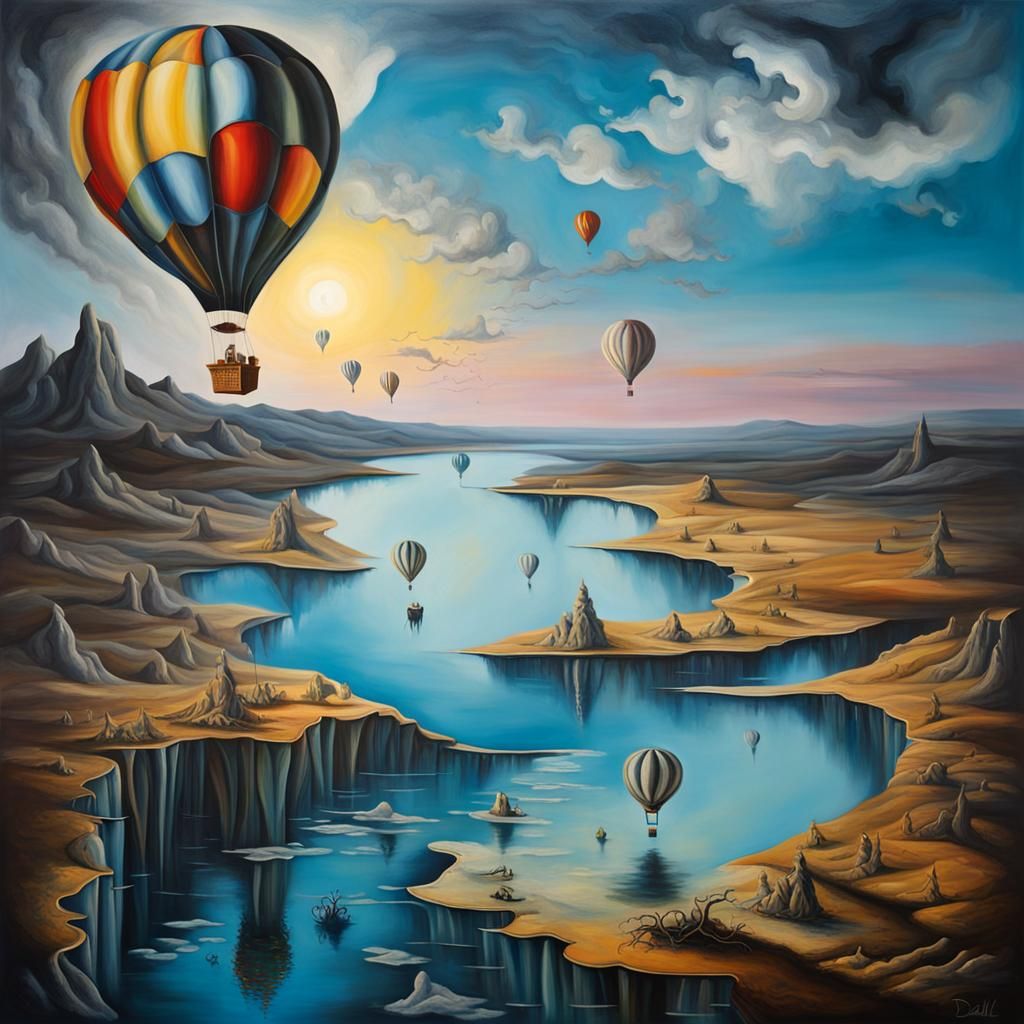 Surreal Hot Air Balloon Inspired by Salvador Dali