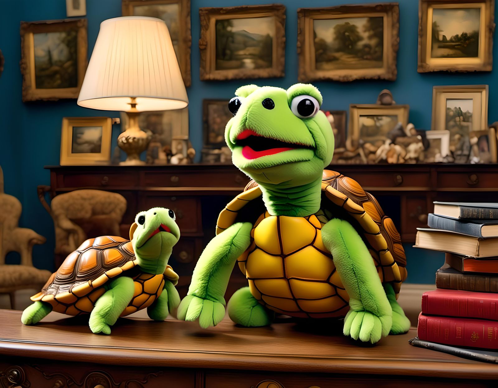 Cute Turtle Plush Toy in Pop Surrealism Style