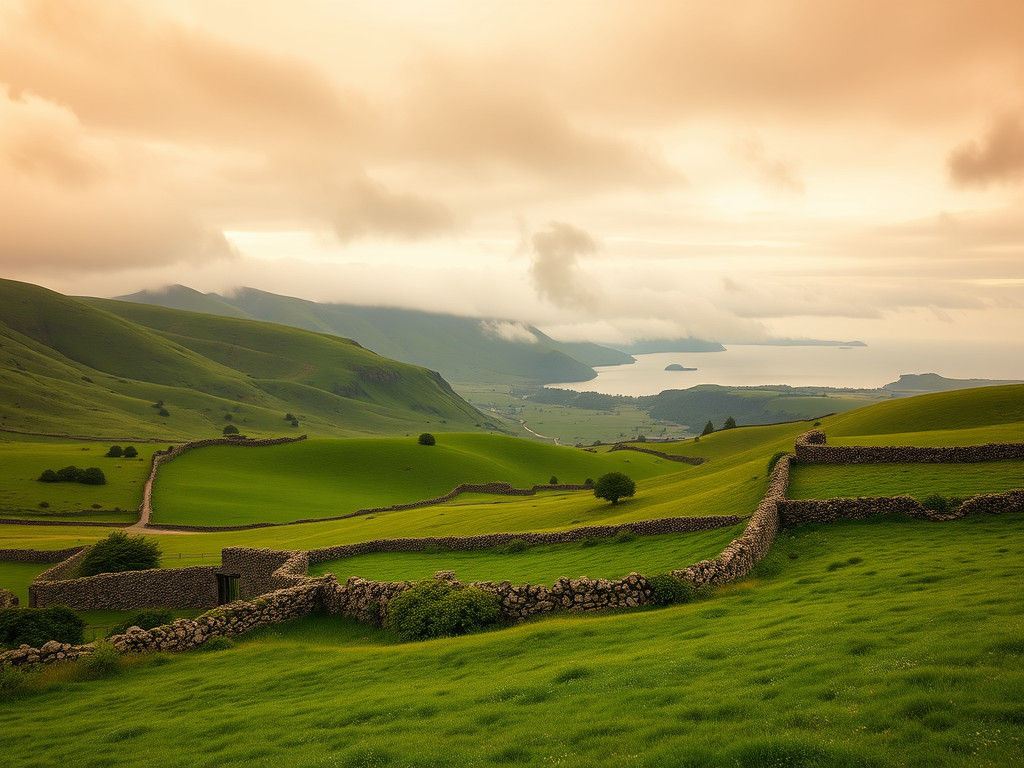Serene Emerald Irish Landscape in Photo-Realistic 8K