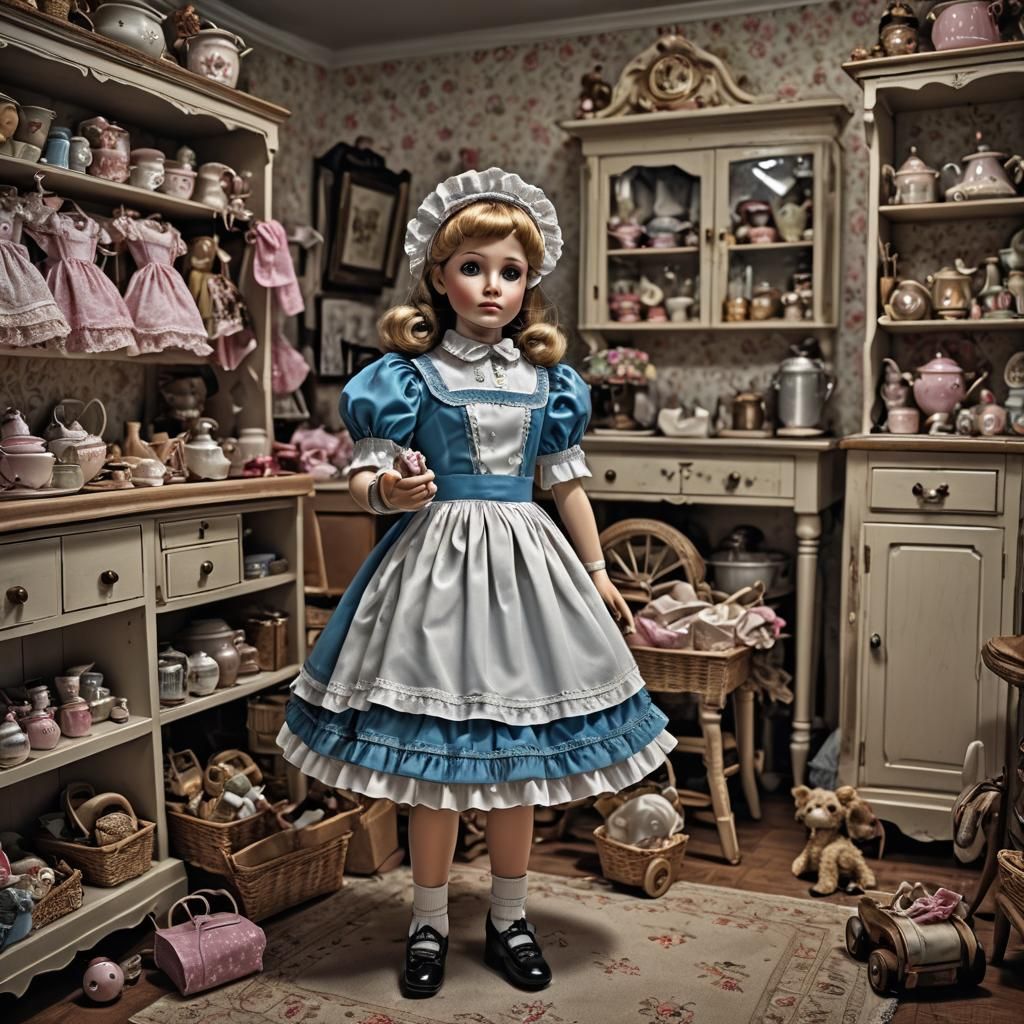 Hyperrealistic Sissymaid Doll in Toyroom
