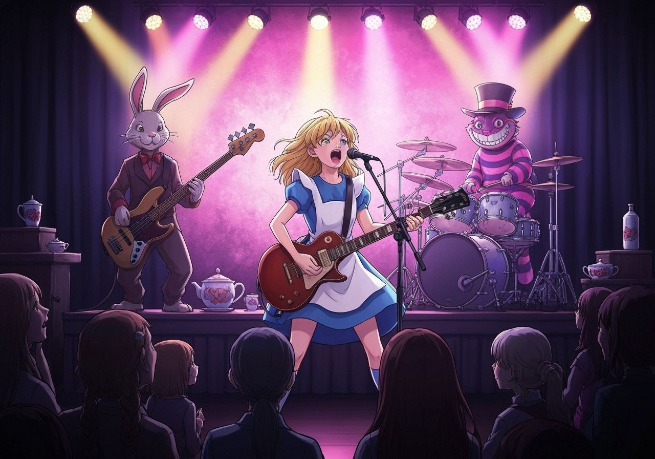 Alice in Wonderland Heavy Metal Band Performance