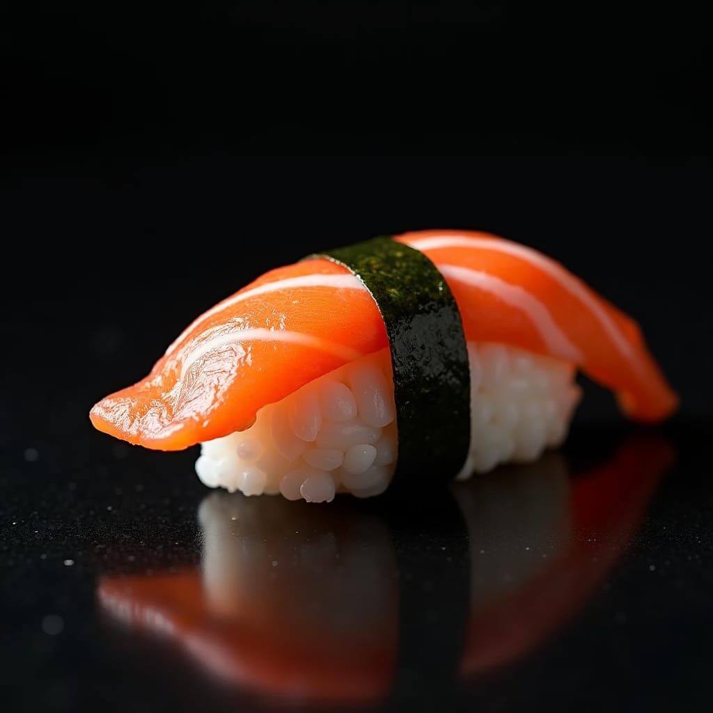 Majestic Uramaki Sushi Roll in Fine Art Style