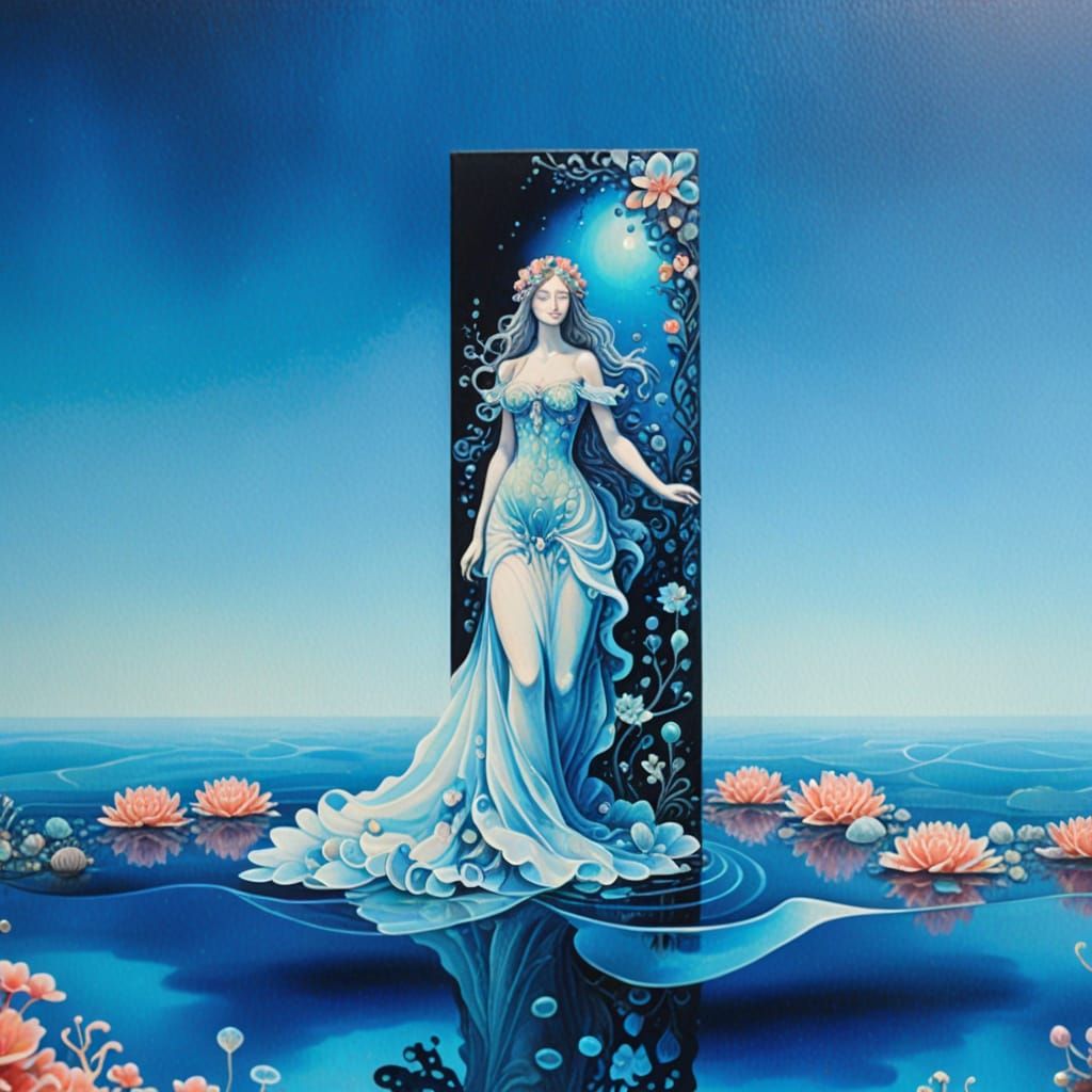 Crystal Flower Blooms in Psychedelic Sea Garden