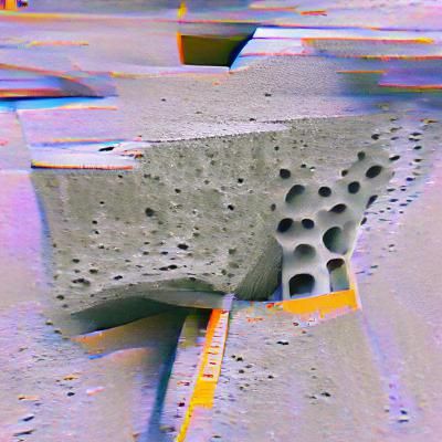 Minimalist Concrete Study: AI Generated Art