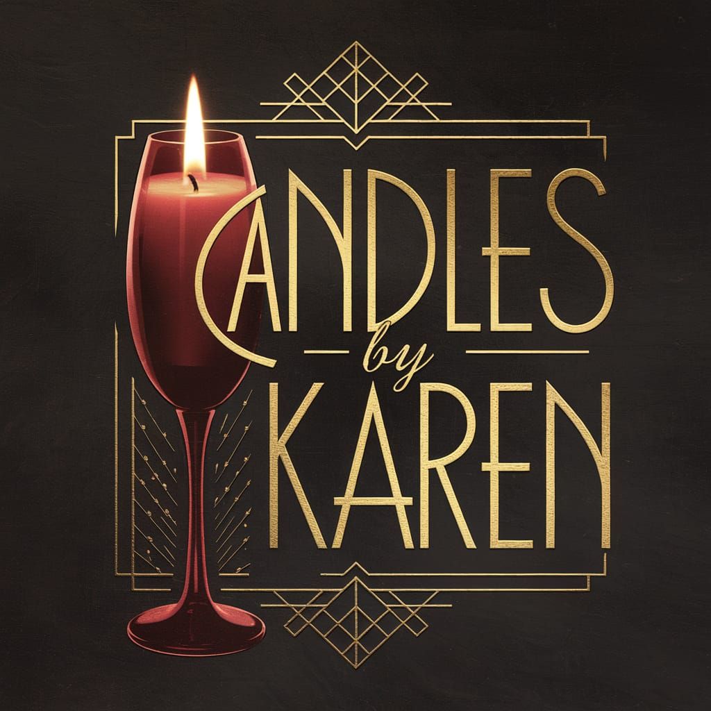 Art Deco Logo Design: Candles by Karen