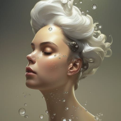 Sparkling Wine Portrait in Hyperdetailed Style