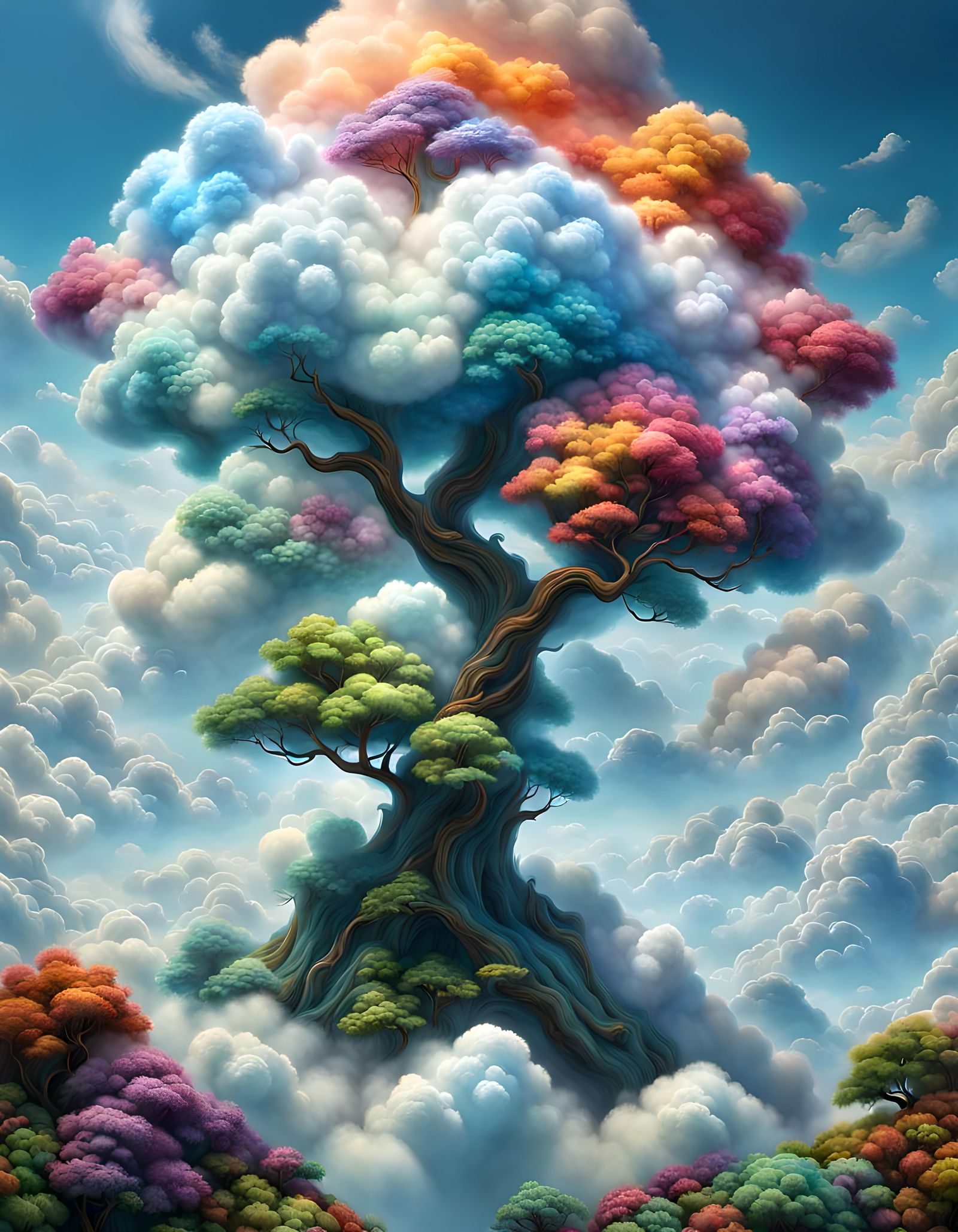 colorfull Cloud tree