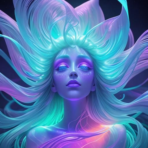 Surreal Glowing Entity in Dreamlike Atmosphere