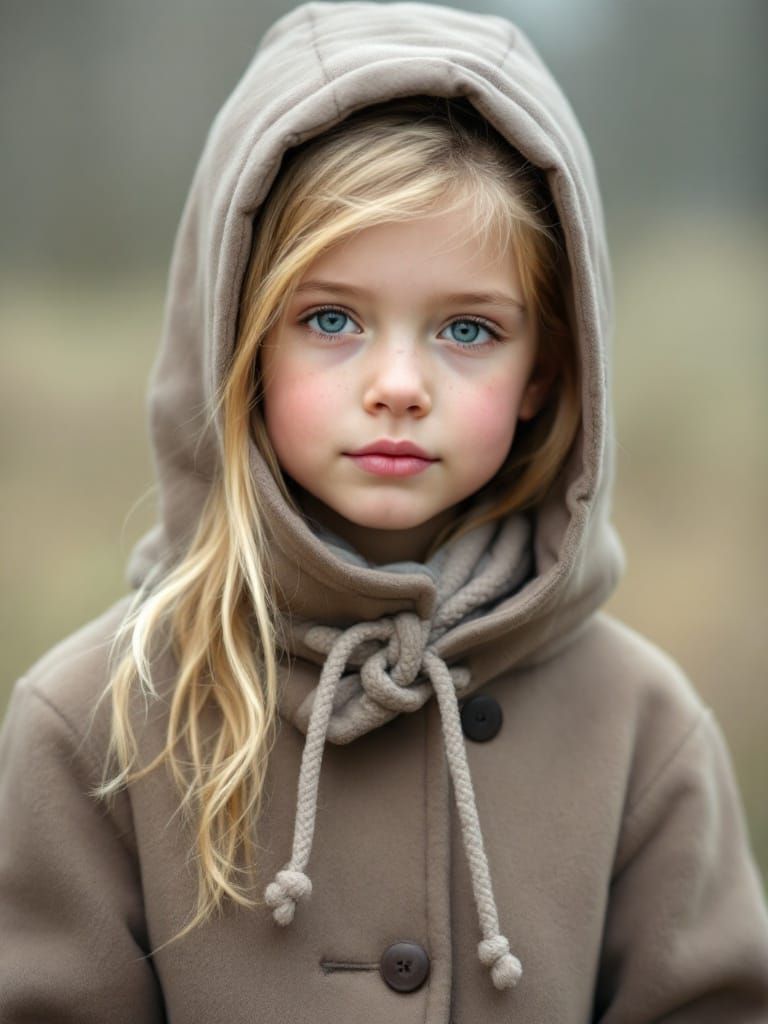 Girl in Dark Hooded Coat
