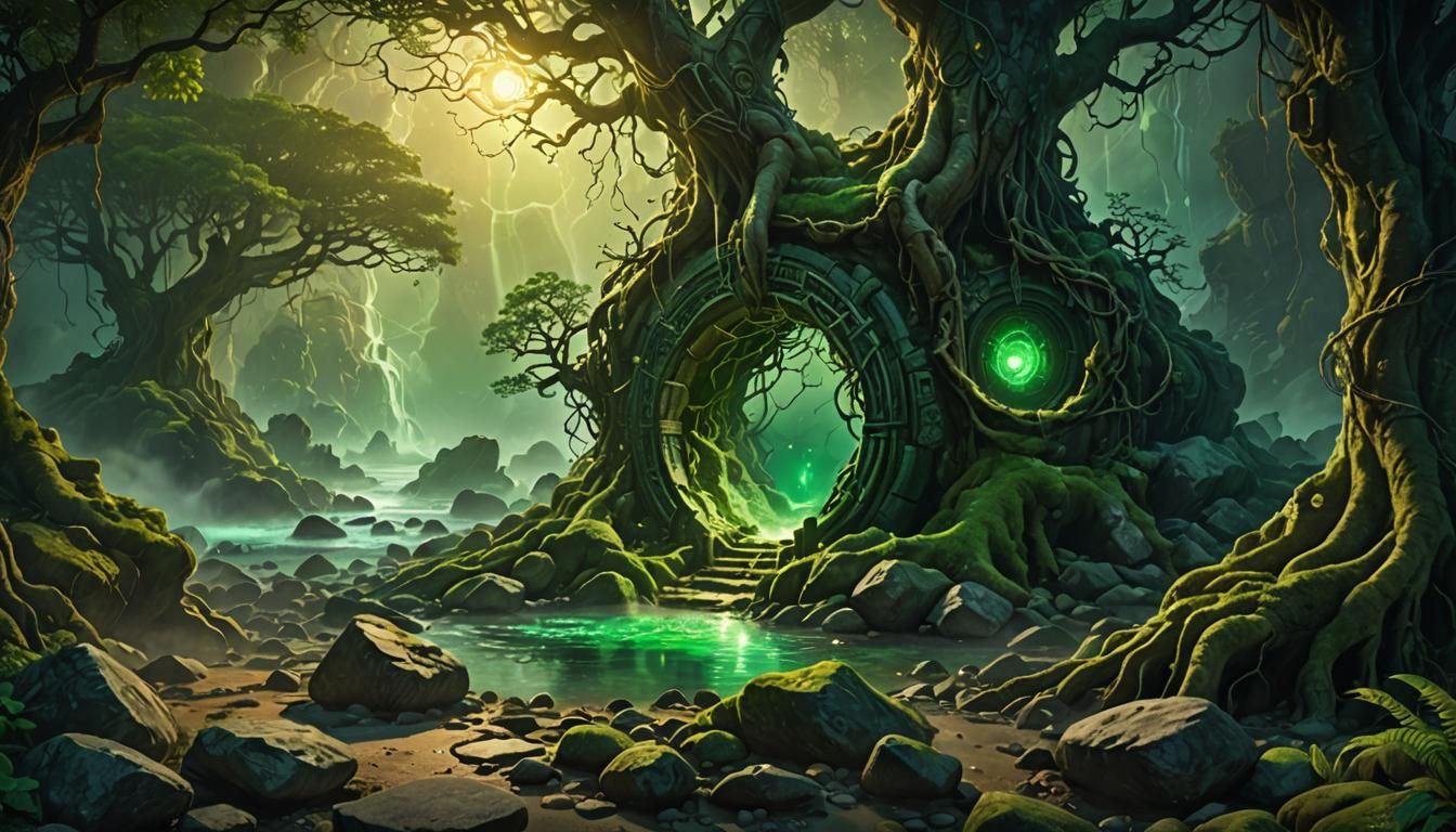 Ancient Gateway with Residual Nature Magick