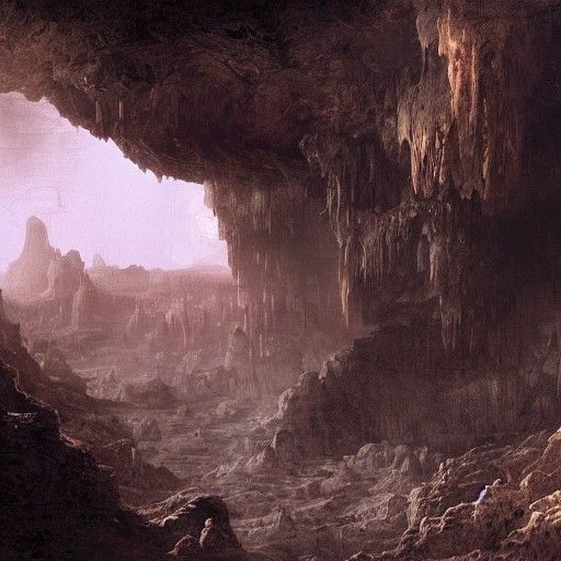 Biopunk Horror Moonscape in Canaletto Style