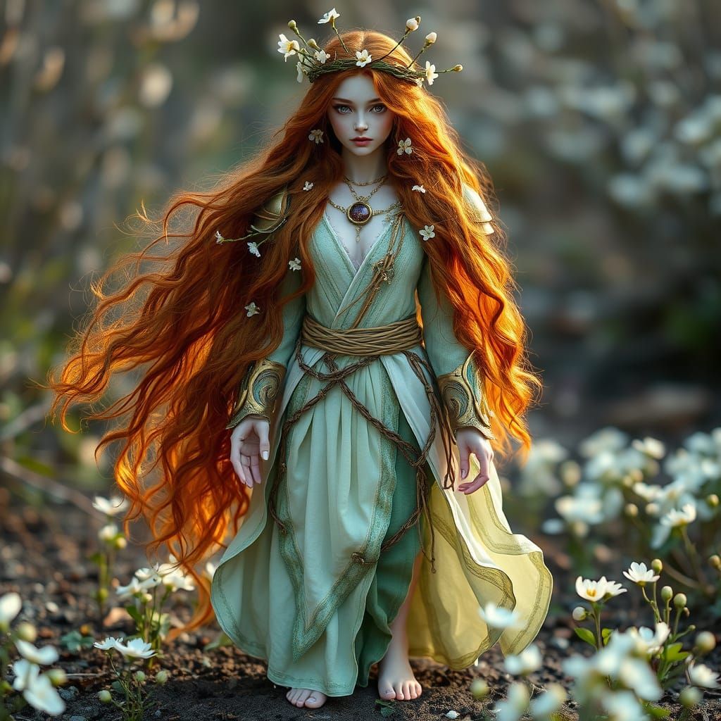 Thalia: Wild Goddess of Spring in Ethereal Art