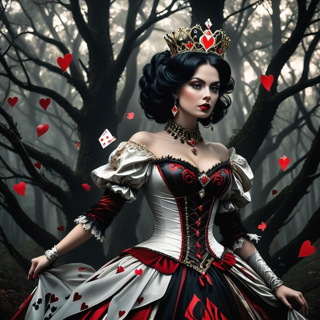 Queen of Hearts in Gothic Baroque Style