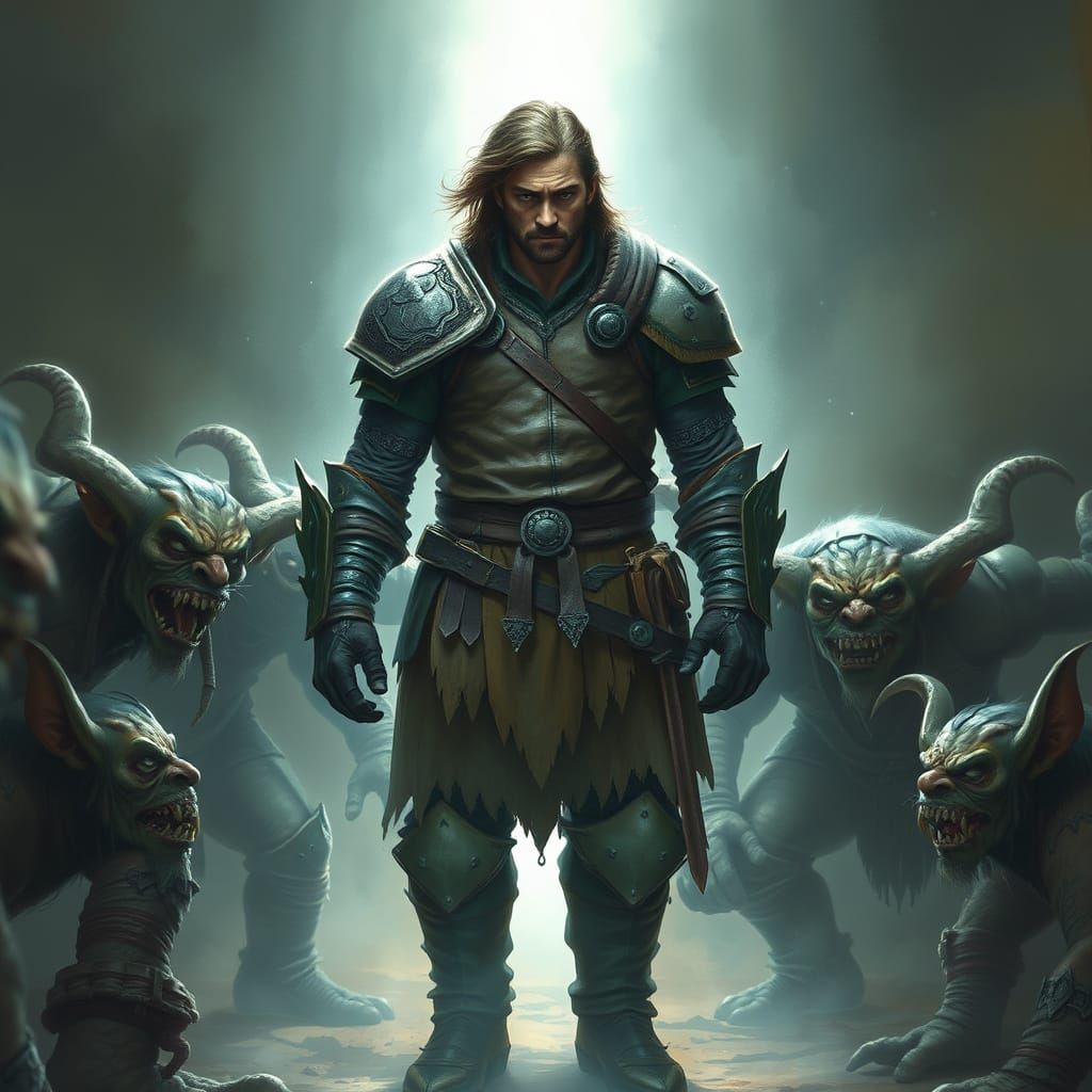 Radiant Light Shields Man from Goblins