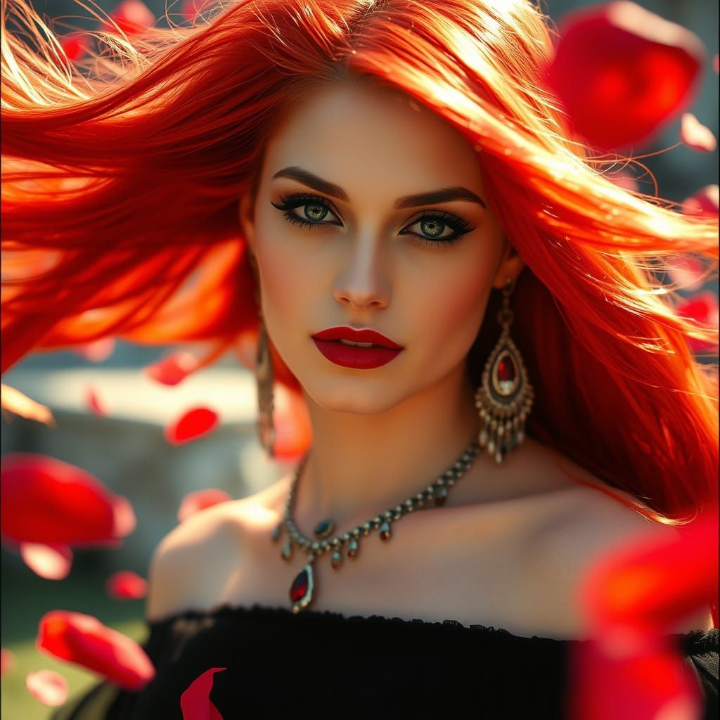 Stunning Goddess in Cinematic Film Still