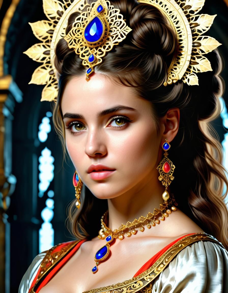 Intricate Dream Portrait in Rococo Style